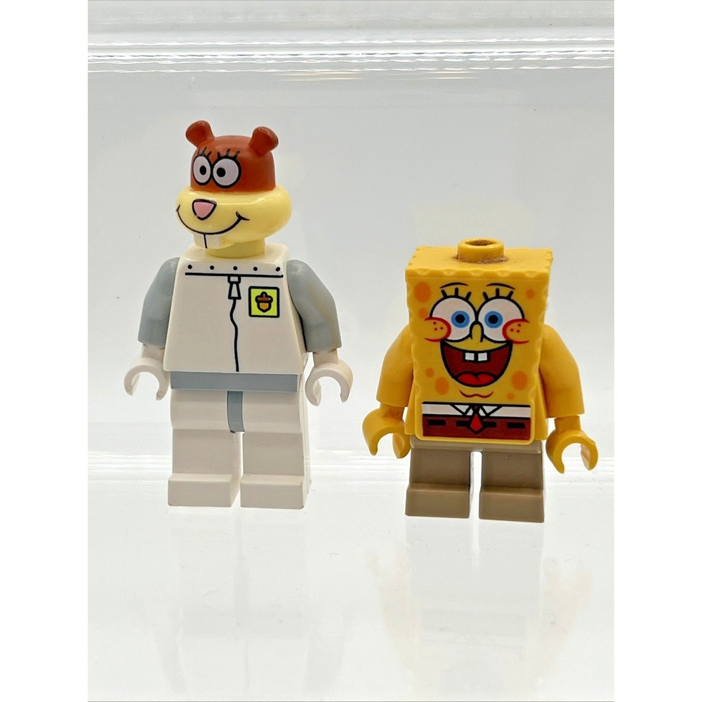 Lego minifigure Spongebob Square pants Sandy Cheeks part of set #3816 lot of 2